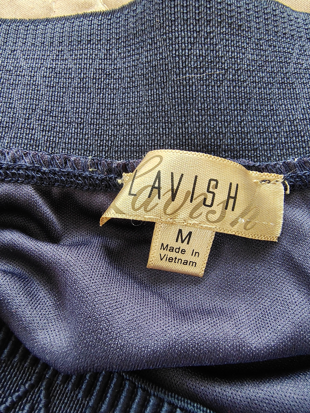 Lavish Navy and White Polka Dot Midi Skirt Size M - Picture 5 of 7